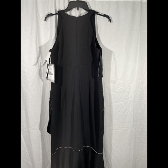 NWT XSCAPE Piped Mermaid Hem Hi Low Gown 10 Black - Picture 12 of 12